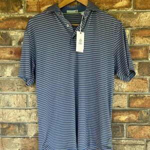 TASC Performance Mens Size S Cloud Polo - Brookline - Dusk/Apricot - NWT